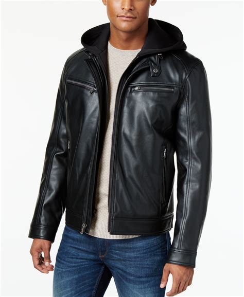 michael kors jacket mens leather 2016|Michael Kors bomber jacket men.